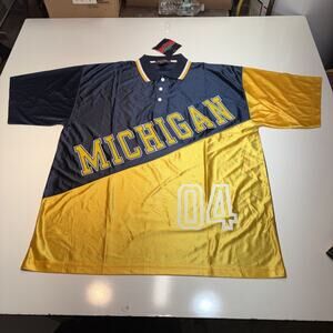 Vintage Harlem Gear Michigan Wolverines Men's Size XX Large Jersey Warm Up Shirt
